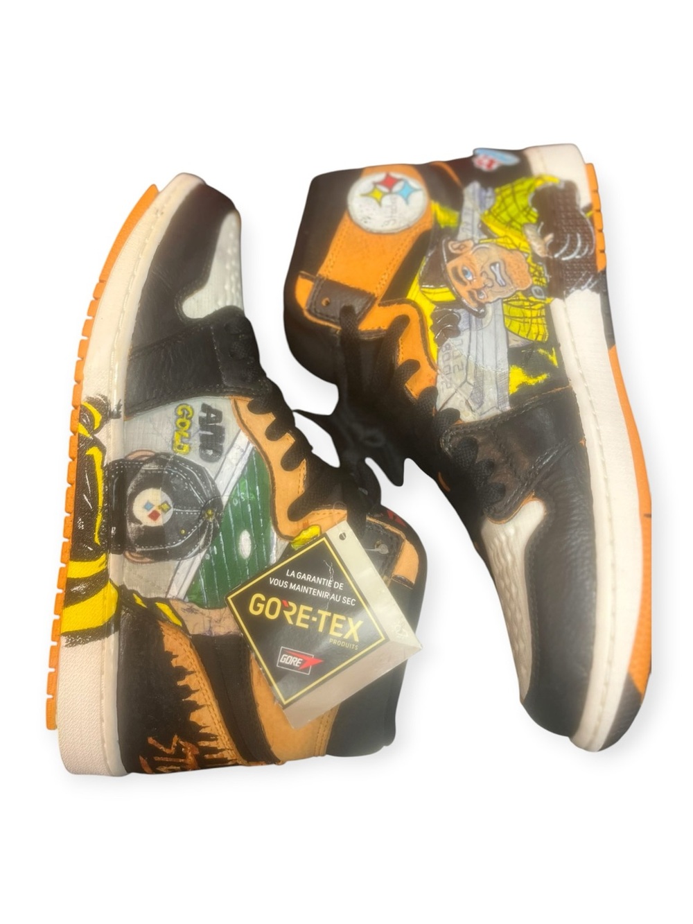 Sz 9.5 Pittsburgh Steelers Custom High OG TEAM COLORS